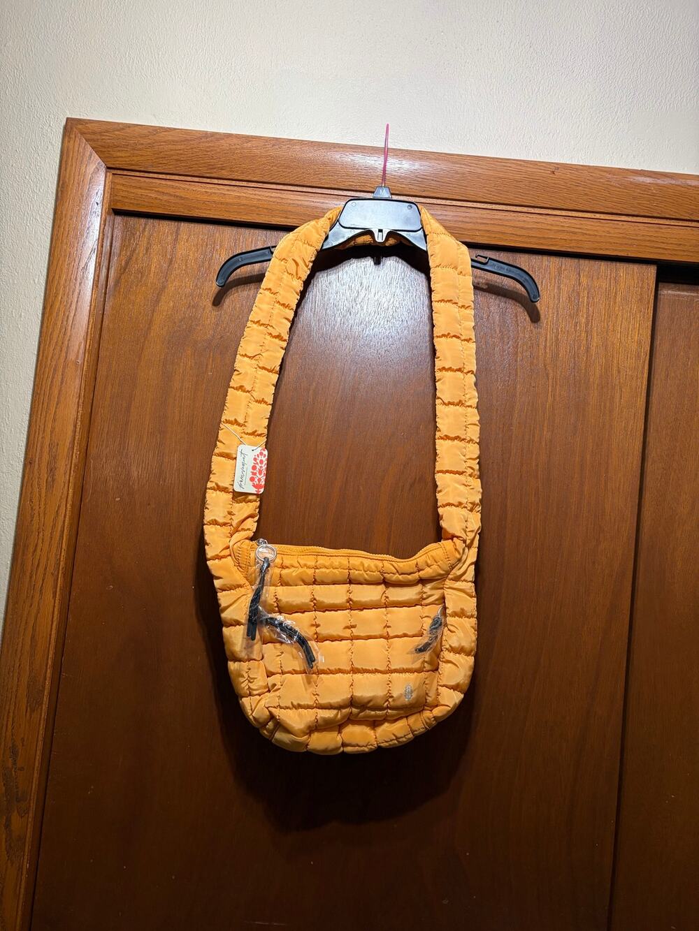 Free People FP Movement Quilted Baby Carryall Sling Bag Light Papaya NWT